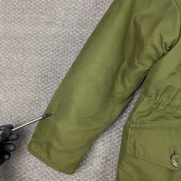 Vintage Canadian Army Parka General Purpose Jacket Men's Large Green Military - Picture 6 of 16